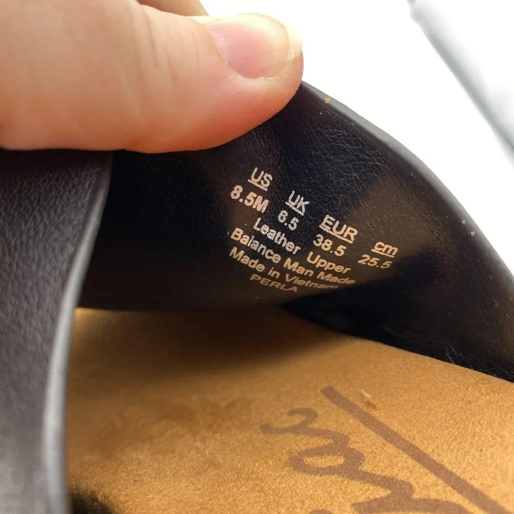 Zodiac Perla‎ wedge sandals size 8.5 black leather
